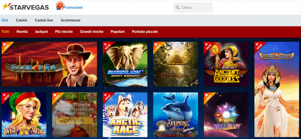 slot machine gratis online su Starvegas.it