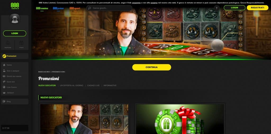 Bonus e Promozioni di 888 Casino