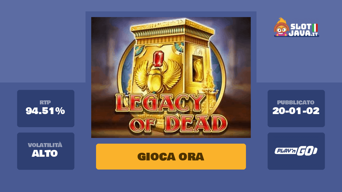 Legacy of Dead Slot Machine Online - Gioca Gratis