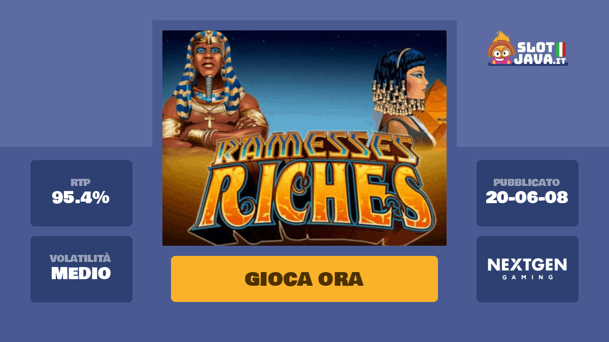 Recensione di Ramesses Riches Slot | Demo, RTP e Bonus