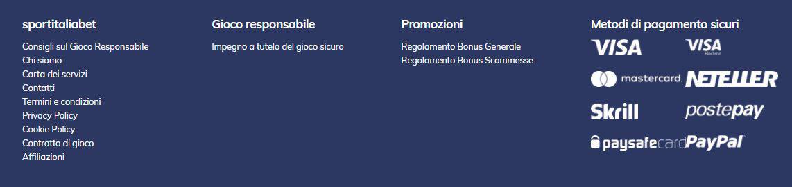 Opzioni de pagamento di SportitaliaBet