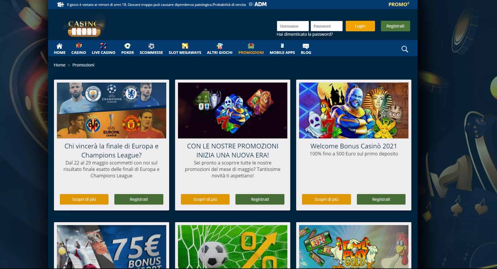 Bonus e Promozioni di Casinomania