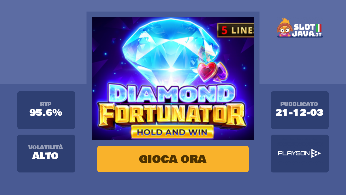 Diamond Fortunator Hold and Win Slot Machine Online – Gioca Gratis