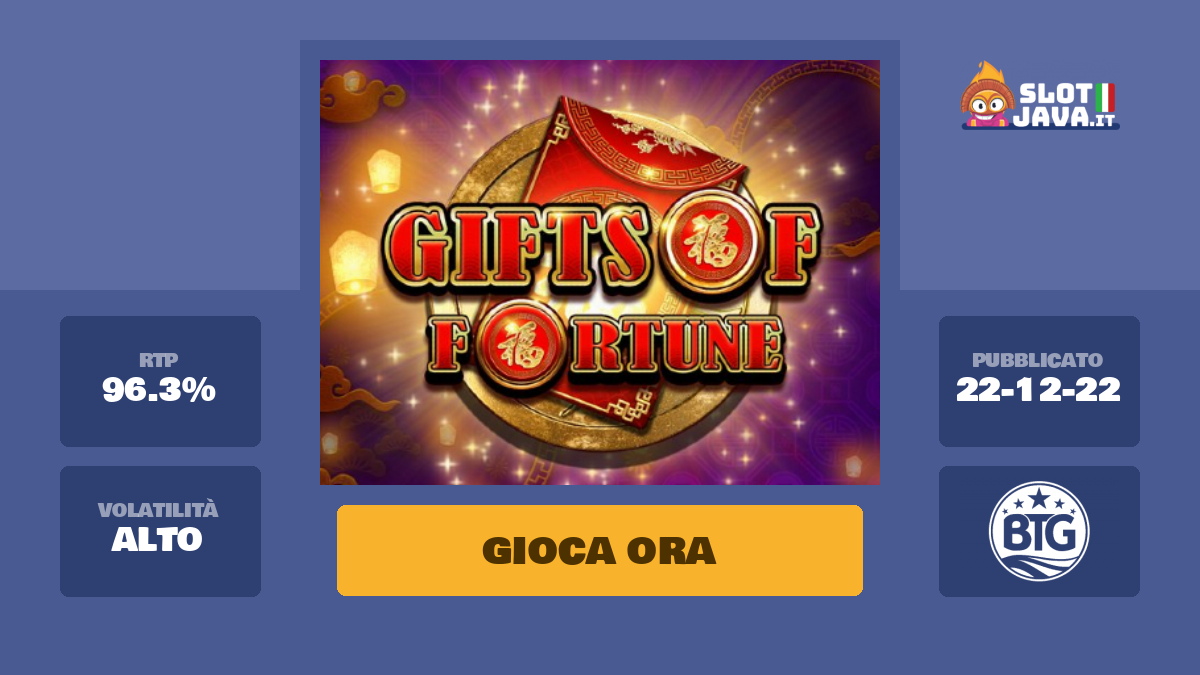 Gift of Fortune Megaways I Demo Gratis I Big Time Gaming